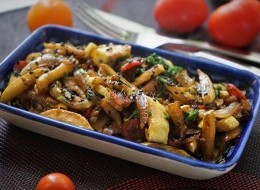 Кабачки, жаренные в соевом соусе